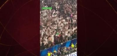 PSG taraftarı golü Filistin bayrağıyla kutladı