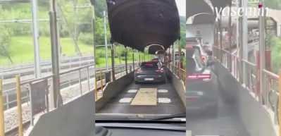 Arabalı tren yolculuğu böyle kaydedildi! Görenler manzaraya hayran kaldı