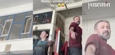 Baba ve oğulun yaptığı dans akımı görenlerin içini ısıttı!