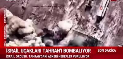 İsrail uçakları Tahran'ı bombalıyor! Hedefte Hamaney mi var ?