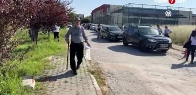 YKS'nin en yaşlı adayı sınava girdi