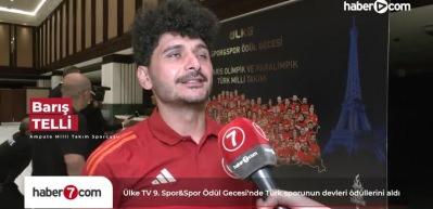 Ampute Milli Takım Sporcusu Barış Telli: Bize bu ödüllere layık görenlere teşekkürler