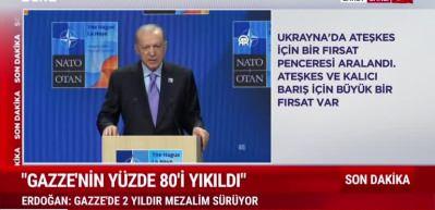Cumhurbaşkanı Erdoğan İsrail'in saldırıları hakkında diplomasi vurgusunda bulundu