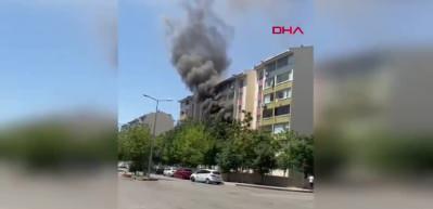 Diyarbakır'da apartman yangını