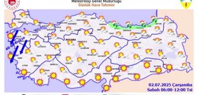 Hava durumu uyarısı: kuzeyde sağanak, bazı bölgelerde kuvvetli yağış