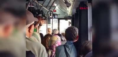 İETT otobüsünde çıkan kavga kamerada!