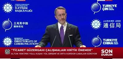 İletişim Başkanı Fahrettin Altun,Türkiye-Çin Medya Forumu'nda konuştu