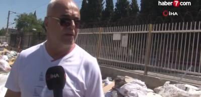 İzmir'de iki aydır toplanmayan &ccedil;&ouml;pler alev alev yandı!