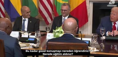 Trump'tan ana dili ingilizce olan lidere 'çok güzel İngilizce konuşuyorsunuz' övgüsü
