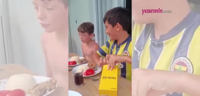Babadan çocuklarına unutamayacakları sürpriz! Küçüğün tepkisi gülümsetti