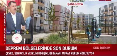 Bakan Murat Kurum: Deprem bölgesinde günde 550 konutu tamamlıyoruz