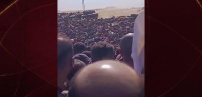 İsrail'in &ouml;l&uuml;m tuzağı anbean kaydedildi! Y&uuml;zlerce kişi toplanmıştı
