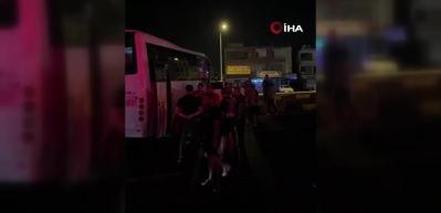 Kafa kafaya &ccedil;arpışan 3 midib&uuml;s ortalığı savaş alanına &ccedil;evirdi