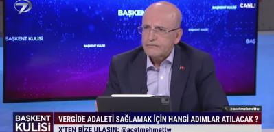 Mehmet Şimşek: T&uuml;rkiye olarak y&uuml;zde 23 vergi topluyoruz, bu oran AB'de y&uuml;zde 40