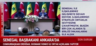 Cumhurbaşkanı Erdoğan, Senegal Başbakanı ile ortak basın toplantısında konuştu