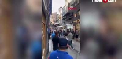 Tekme ve yumruklu meydan kavgası kamerada
