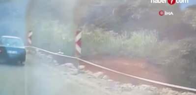  Ordu'da freni patlayan iş makinası uçuruma yuvarlandı