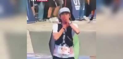 Çinli atletten tüm dünyada gündem olan Gazze protestosu: Yarışa damga vurdu
