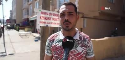 Çöp sorununa çözüm bulamayan yönetici yazdığı tabelayla gündem oldu