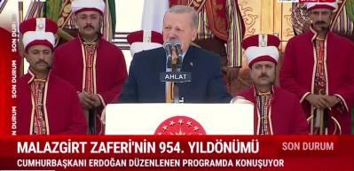 Cumhurbaşkanı Erdoğan "Bin yıldır bu topraklardayız" diyerek kardeşlik vurgusunda bulundu