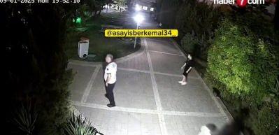  13 yaşındaki çocuğu site ortasında dövdü!