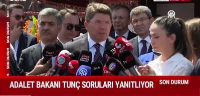 Adalet Bakanı Yılmaz Tun&ccedil; "Yargıyı etkileyecek beyanlardan ka&ccedil;ınılmalı"diyerek CHP'ye tepki g&ouml;sterdi