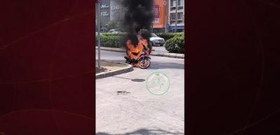 İzmir’de trafik cezası siniri motosikleti ateşe verdi