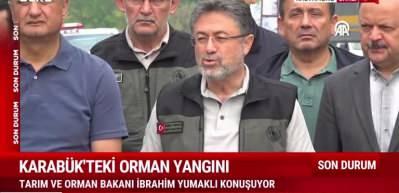Kastamonu-Karab&uuml;k sınırındaki iki orman yangınına m&uuml;dahale s&uuml;r&uuml;yor