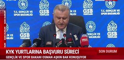 Milyonlarca &ouml;ğrenciyi ilgilendiren gelişmeyi Bakan Bak 'Yurt başvuruları başladı' diyerek a&ccedil;ıkladı