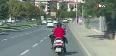 Bakırköy’de tehlikeli yolculuk kamerada