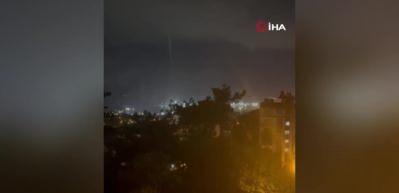 Hatay’da gece saatlerinde Akdeniz’de hortum! Korkutan anlar kamerada