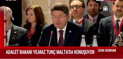 Adalet Bakanı Yılmaz Tunç, Malta'da açıklamalarda bulundu