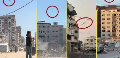 İsrail Gazze'de onlarca binayı yerle bir etti! G&ouml;kten bir tonluk bombalar yağdı