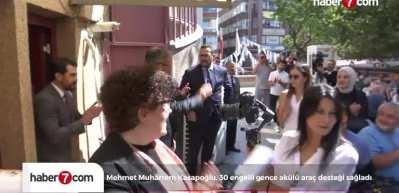 Mehmet Muharrem Kasapoğlu, 30 engelli gence akülü araç desteği sağladı