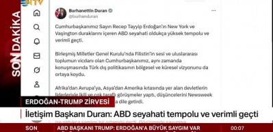 Burhanettin Duran: “Cumhurbaşkanımızın ABD ziyareti verimli geçti”