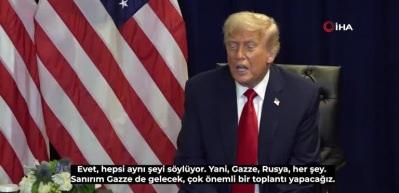 Trump ve Macron kameraların &ouml;n&uuml;nde tartıştı! Filistin anlaşmazlığı patlak verdi