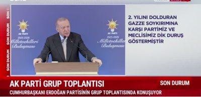 Başkan Erdoğan: Barışın t&uuml;m y&uuml;k&uuml; Hamas ve Filistinlilere y&uuml;klenmemeli