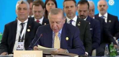 Cumhurbaşkanı Recep Tayyip Erdoğan Azerbaycan'da T&uuml;rk d&uuml;nyasına hitap etti