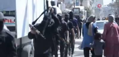 Filistin polisi Gazze&rsquo;de yeniden g&ouml;rev başında!