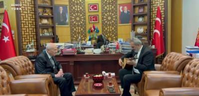 Yavuz Bingöl’den Bahçeli’ye teşekkür ziyareti! Makamında saz çaldı