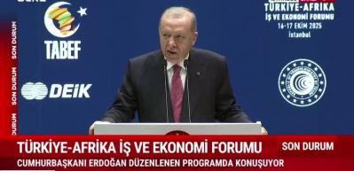 Başkan Erdoğan, Türkiye-Afrika 5. İş ve Ekonomi Forumu'nda konuştu