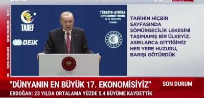 Başkan Erdoğan: "Türkiye olarak kardeş Sudan'a da yardımlarımızı ulaştırıyoruz"