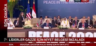  Gazze için "Niyet Belgesi"ni imzalandı