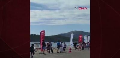 Fethiye'de yamaç paraşütleri havada çarpıştı!