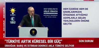 Başkan Erdoğan "Ter&ouml;rs&uuml;z b&ouml;lgeyi en kalıcı eserimiz olarak evlatlarımıza kazandıracağız"