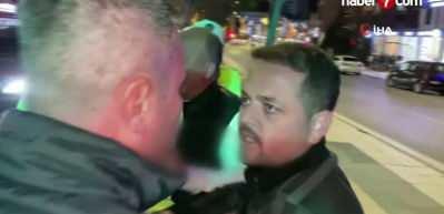 Alkollü sürücü ve yakınları polise yumrukla saldırdı