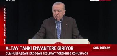Cumhurbaşkanı Erdoğan ALTAY Tankı Seri Üretim Tesisi Açılışı ve İlk Tank Teslimat Töreni konuştu