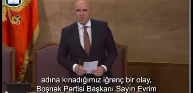 Karadağ’ın Türkiye kararına Meclis Başkan Yardımcısı Nurkovic tepki gösterdi