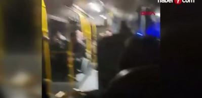 Otobüste, kadınların ‘yer kavgası’ kamerada