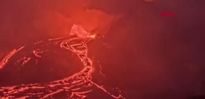 Hawaii'deki Kilauea Yanardağı'nda 36'ncı patlama öncesi lav akıntıları